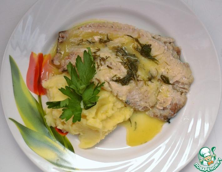 Рецепт: Филе рыбы с масляно-лимонным соусом