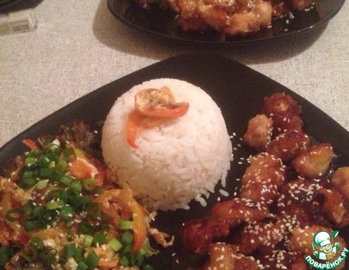 Рецепт: Курица по-китайски со сладким соусом Чили