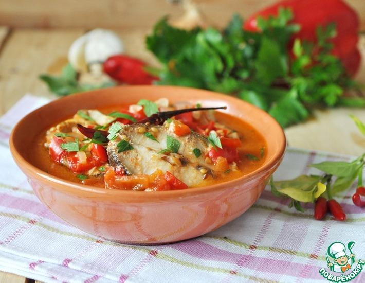 Рецепт: Рыба в остром томатном соусе