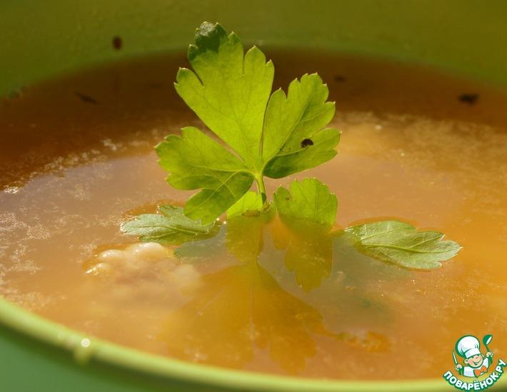 Рецепт: Гороховый суп со свининой и базиликом