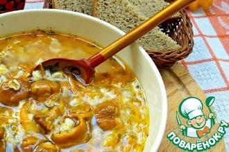 Рецепт: Овсяный суп с грибами