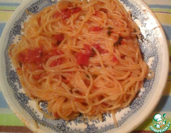 Рецепт: Спагетти с соусом Диаволино