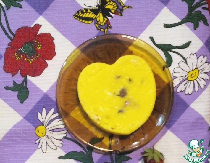 Рецепт: Творожно-сметанное лимонное суфле с ягодами в микро