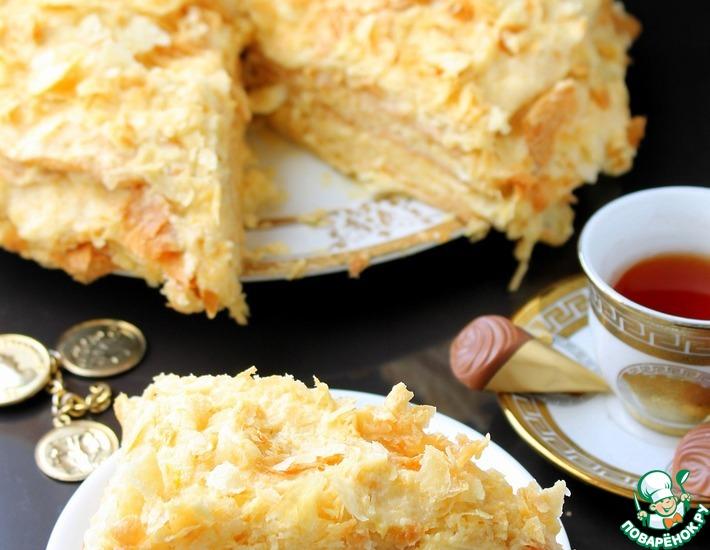 Рецепт: Персиковый крем для торта Наполеон