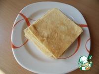 Слоеная закуска из омлета с сыром и ветчиной ингредиенты
