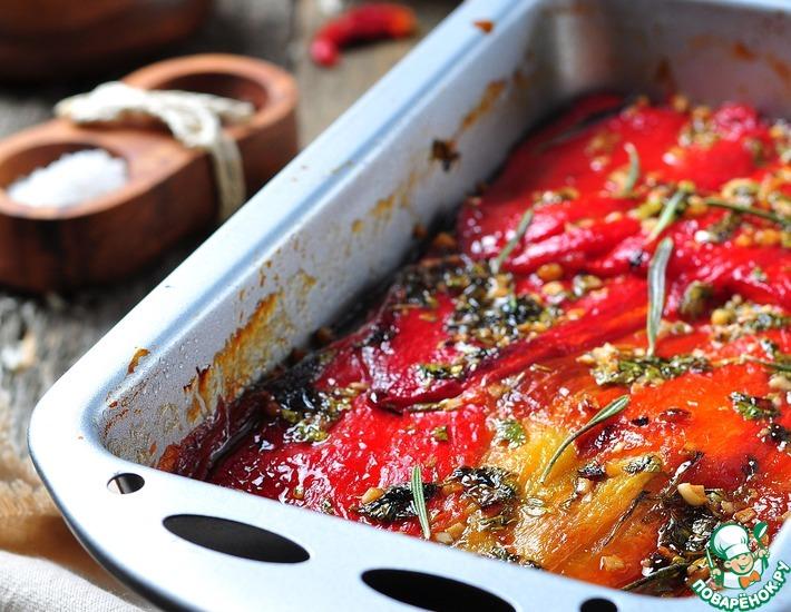 Рецепт: Овощной тьян из баклажанов и болгарского перца
