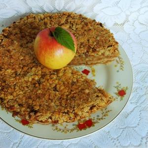 Пирог яблочный Домашний с овсяными хлопьями