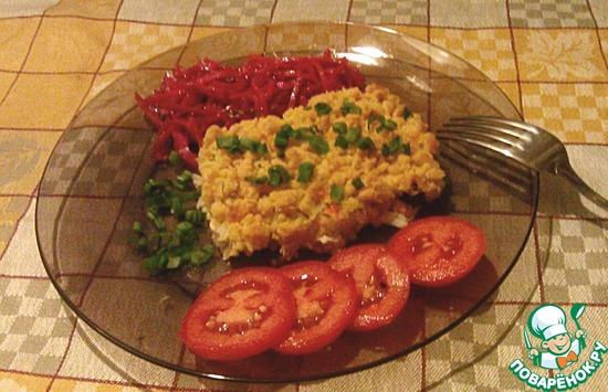 Запеканка с кабачками и рисом на тарелке