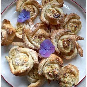 Булочки Цветочки с творожной-ореховой начинкой