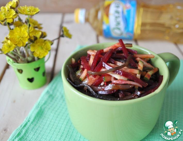 Рецепт: Витаминный салат из морской капусты