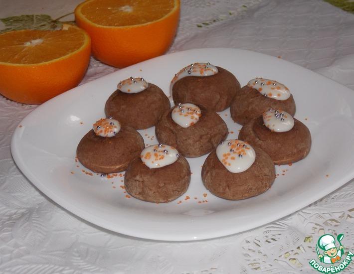 Рецепт: Постное шоколадно-апельсиновое печенье