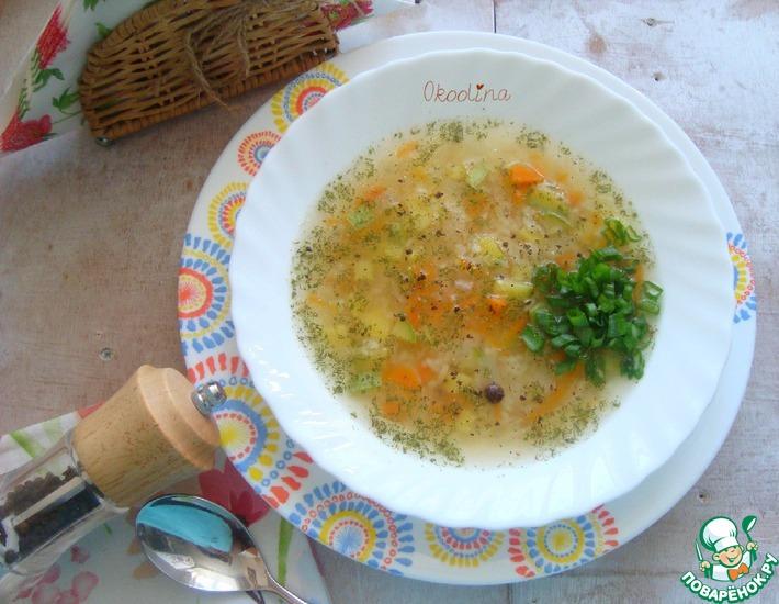Рецепт: Суп овощной постный