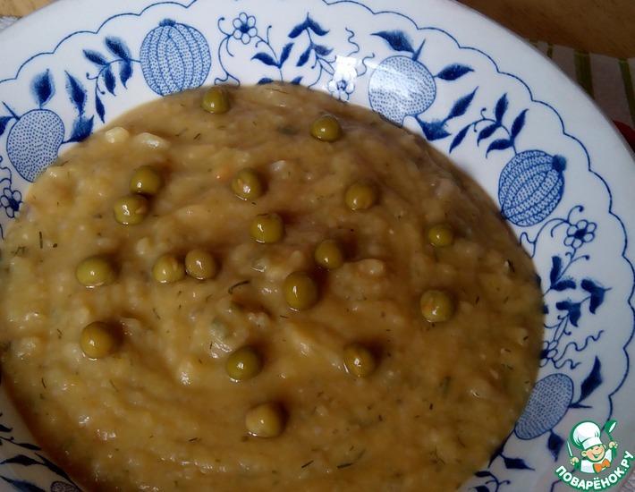 Рецепт: Гороховый суп-пюре с грибами
