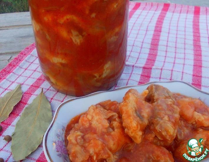 Рецепт: Бычки в томатном соусе