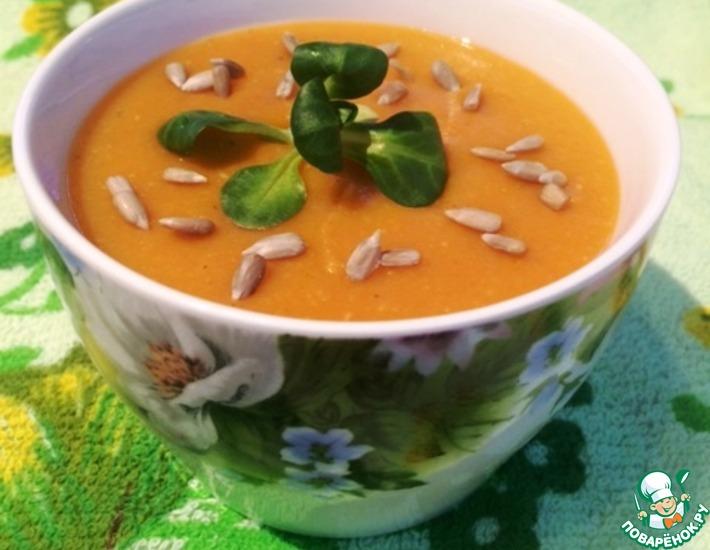 Рецепт: Постный суп из красной чечевицы