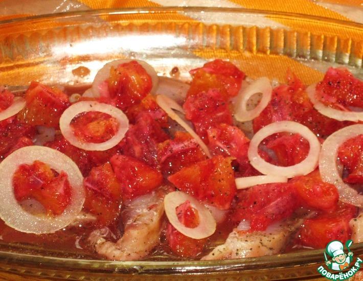 Рецепт: Сицилийский салат из сельди, лука и апельсинов