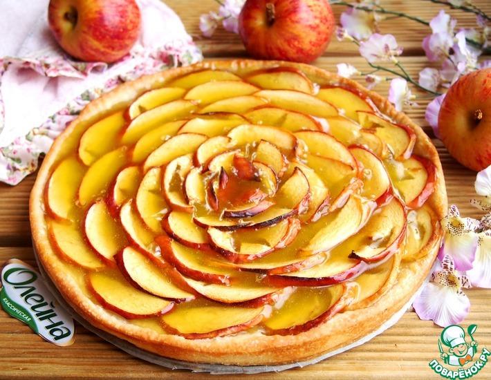 Рецепт: Яблочно-мармеладный пирог