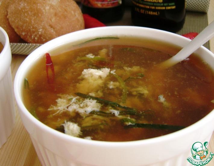 Рецепт: Суп по-китайски с кукурузой и луком