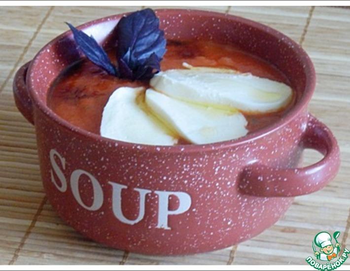 Рецепт: Томатный суп-пюре с моцареллой