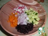 Овощной салат с черным рисом ингредиенты
