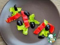 Салат с рисом, перцем и оливками ингредиенты
