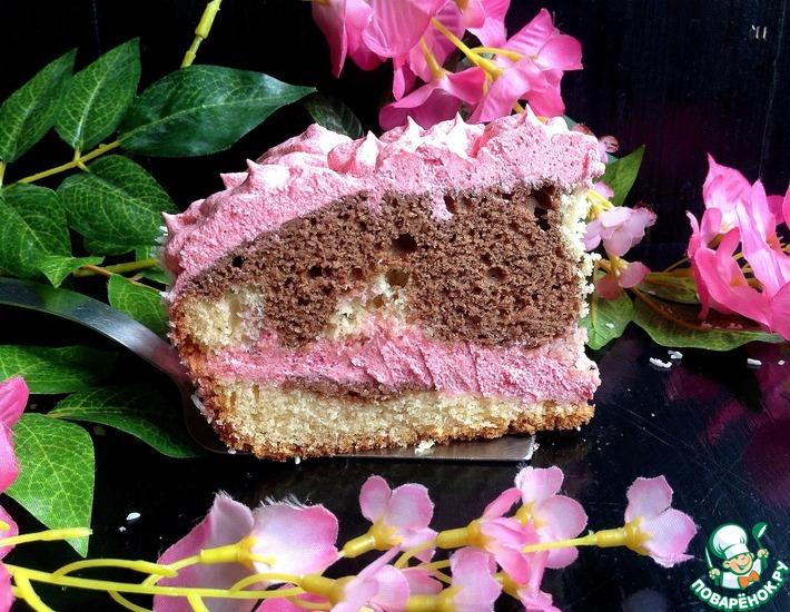 Рецепт: Торт сметанный Розовые сны