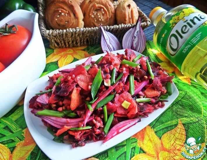 Рецепт: Овощной салат с гречкой