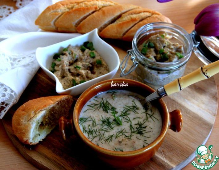 Рецепт: Рисово-грибной паштет и суп