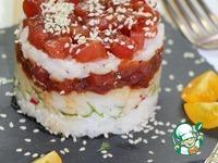 Салат с овощами и тунцом А-ля суши ингредиенты