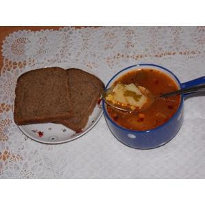 Постный горохово-томатный суп