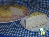 Блинный пирог с мясом и сыром ингредиенты