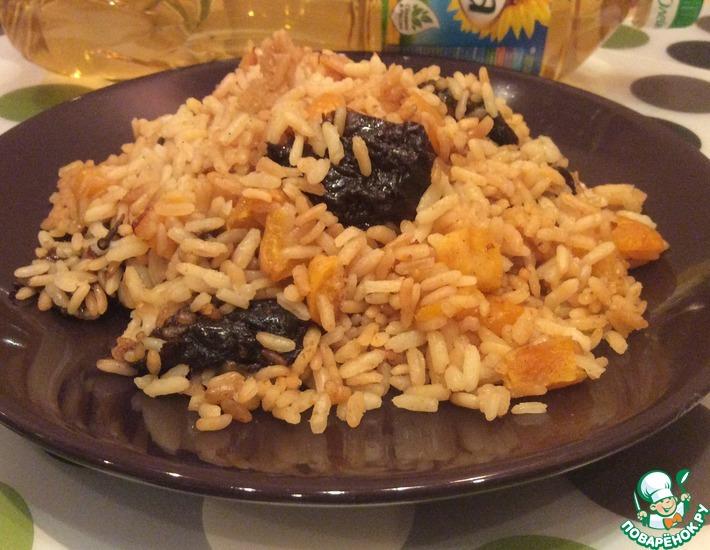 Рецепт: Сладкий рис по-индийски с сухофруктами