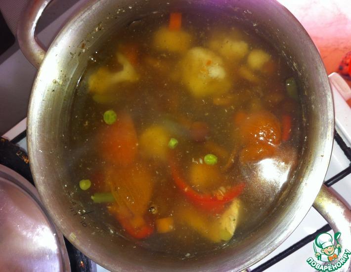 Рецепт: Суп курино-грибной