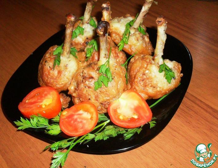 Рецепт: Ягодки-черешенки из куриных крыльев