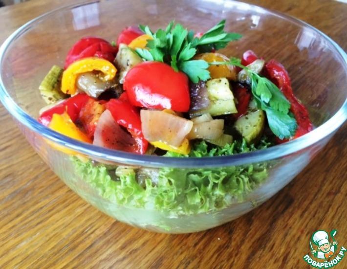 Рецепт: Салат из печеных овощей