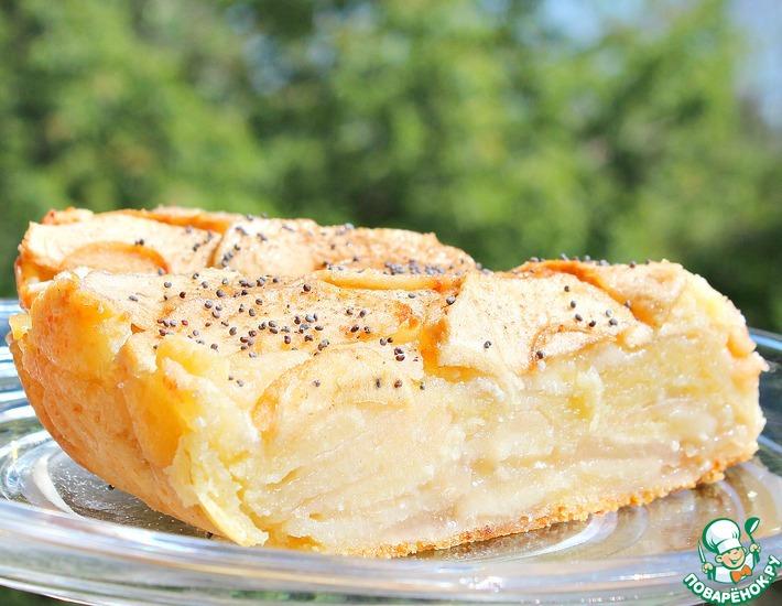 Рецепт: Яблочно-творожный пирог Оборванец