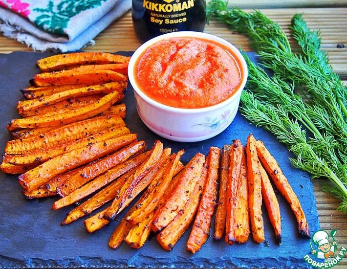 Рецепт: Томатный соус-дип к моркови фри