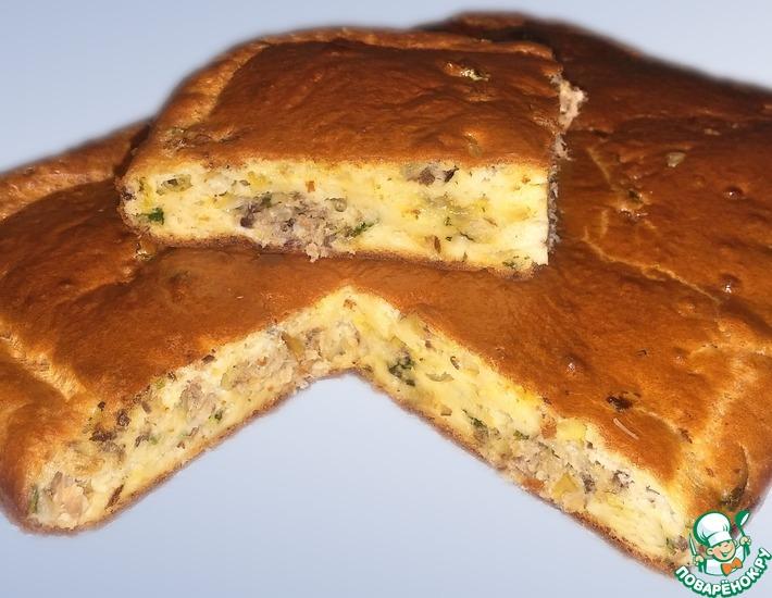 Рецепт: Заливной пирог из сардин
