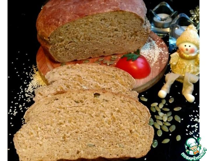 Рецепт: Хлеб серый семенной Для любимых