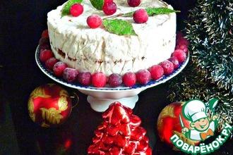 Рецепт: Замороженный рождественский торт без выпечки