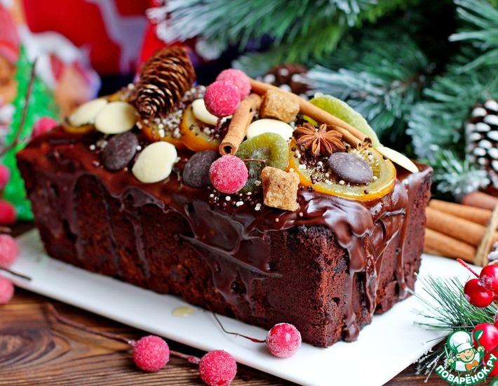 Рецепт: Рождественский шоколадный кекс