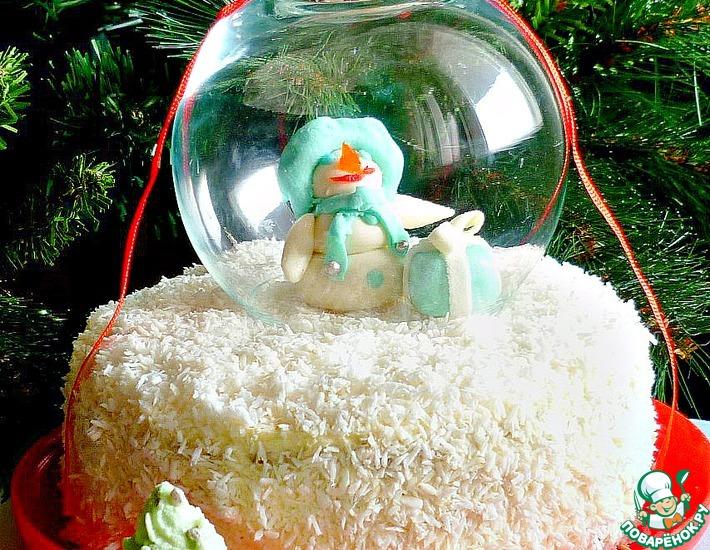Рецепт: Новогодний торт И падал снег...