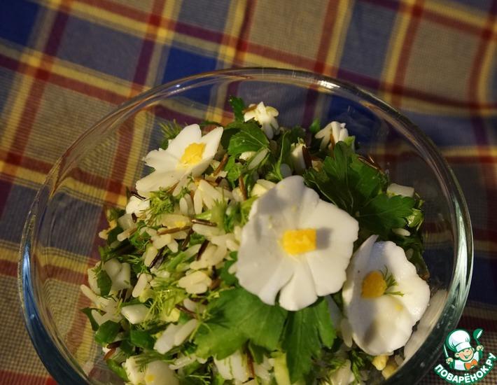 Рецепт: Салат с кальмарами и рисом