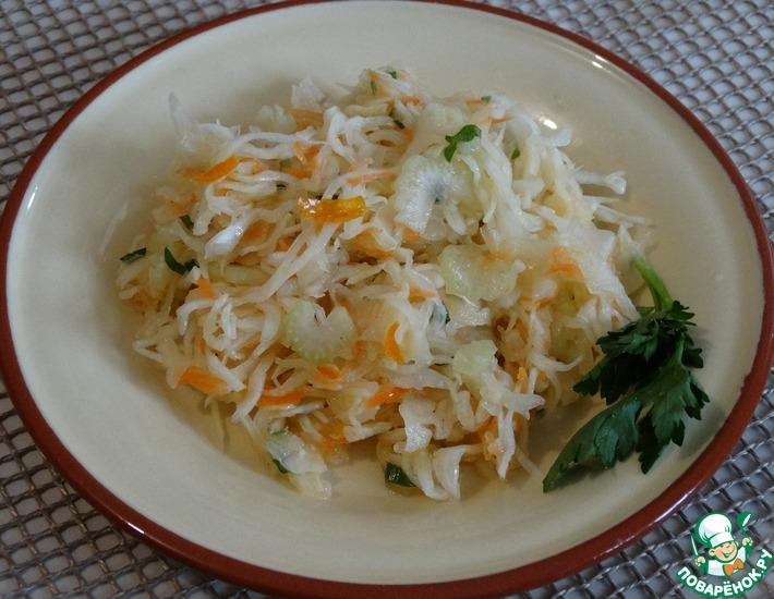 Рецепт: Салат Цитрусовая капуста