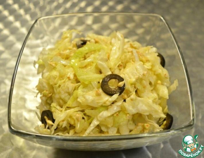 Рецепт: Салат из пекинской капусты и пророщенной гречки
