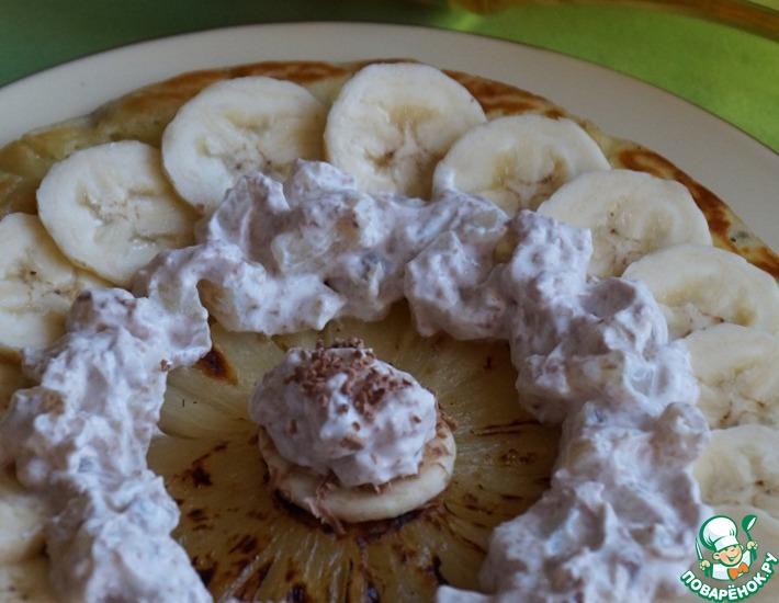 Рецепт: Банановые блинчики с ананасами