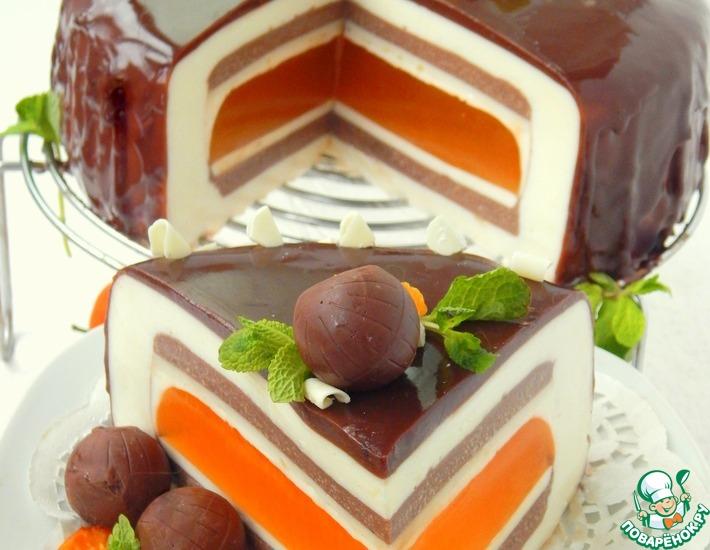 Рецепт: Шоколадно-мандариновый торт Вкус праздника