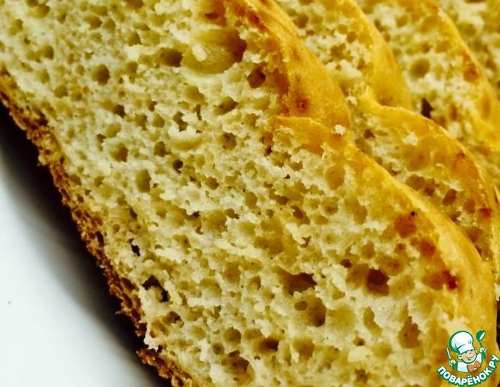 Рецепт: Бездрожжевой хлеб в хлебопечке