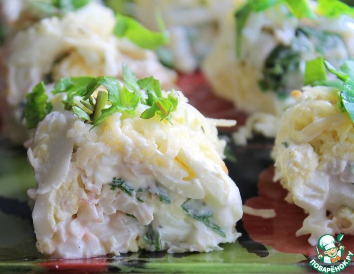 Рецепт: Закусочный салат из кальмаров Моя прелесть