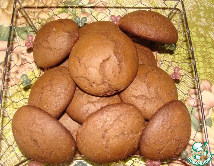 Рецепт: Шоколадное овсяное печенье